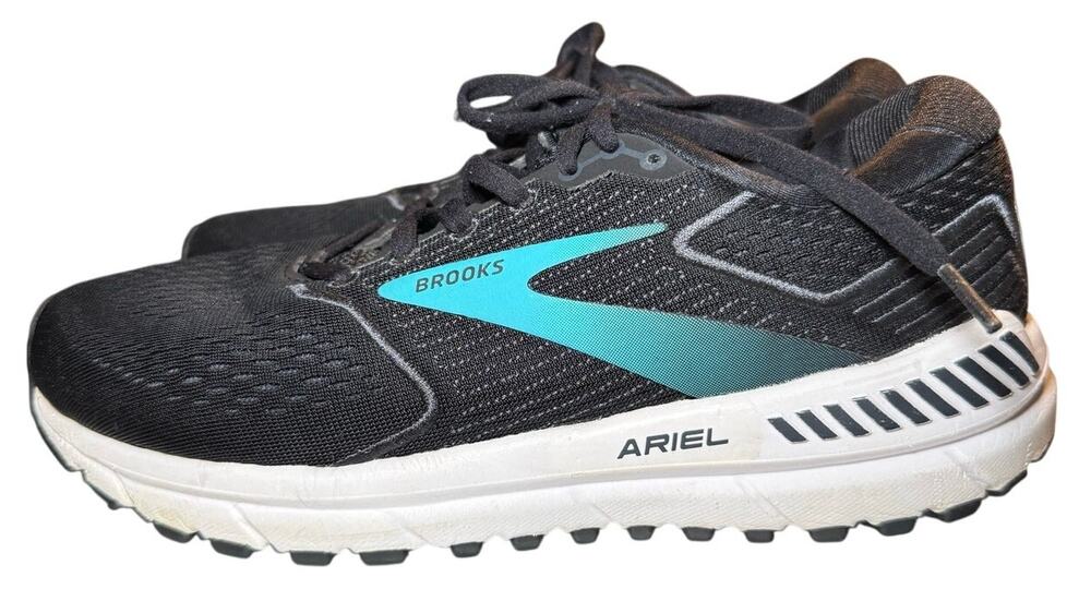 Brooks Ariel 20 Running Shoes, Black Turquoise Stability Sneaker, Women Size 8.5